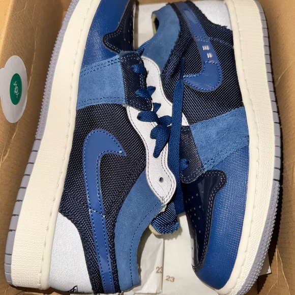 Kids Blue and White Sneakers - Picture 1 of 6